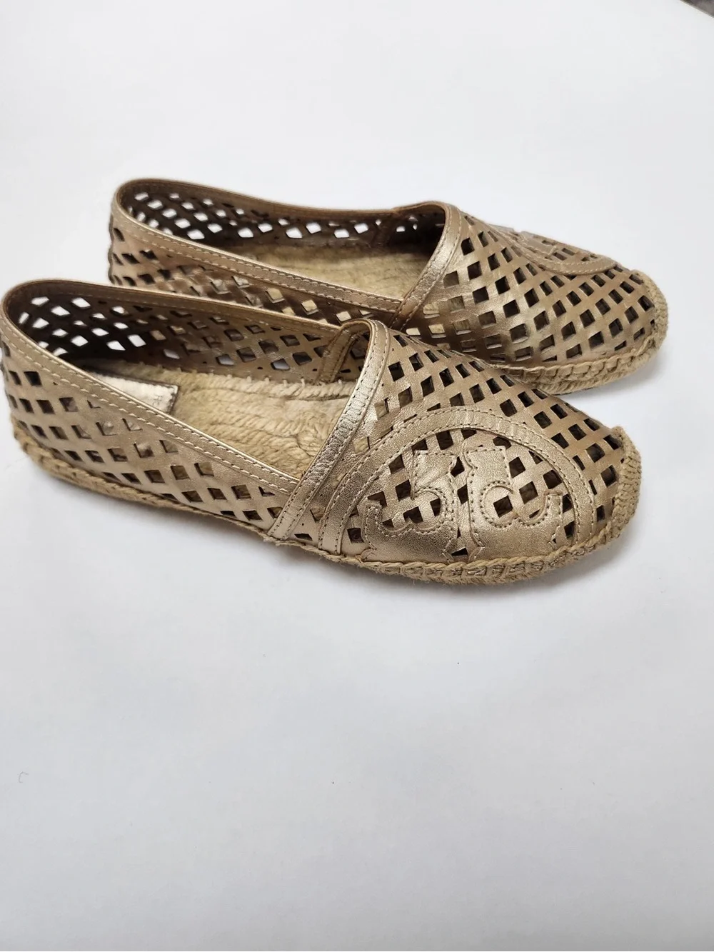 Tory Burch metallic laser